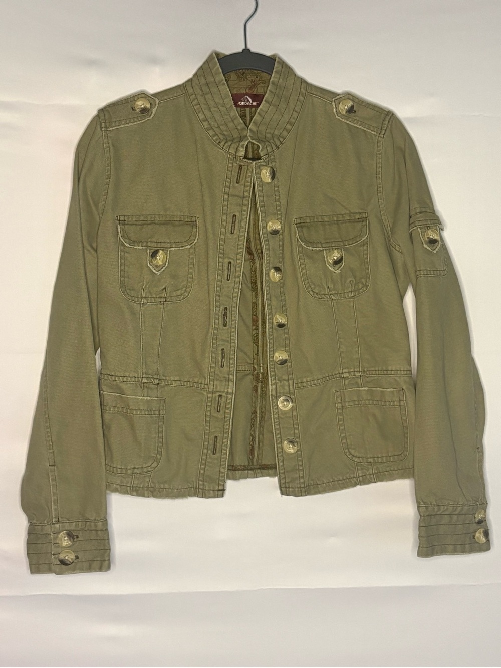 Y2K Jordache Military Style Jacket 100% Cotton